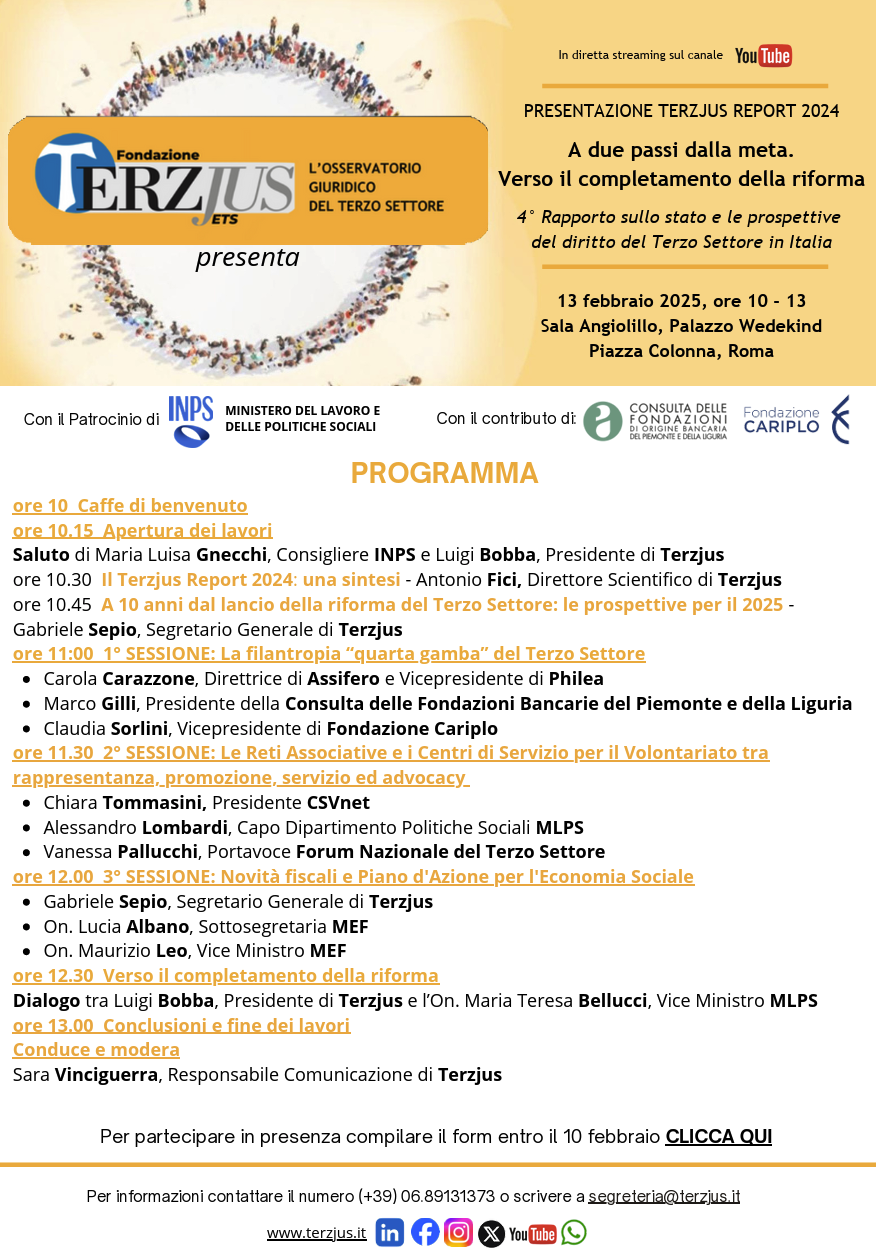 Presentazione del Rapporto “A due passi dalla meta. Verso il completamento della riforma”