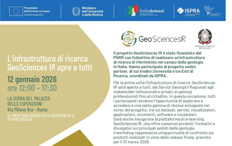 Workshop “L’infrastruttura di ricerca geosciences IR apre a tutti”