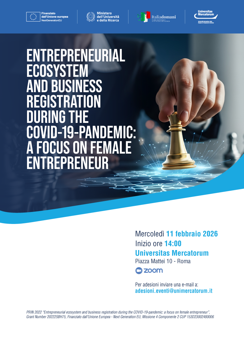 Entrepreneurial ecosystem and business registration during the Covid-19 pandemic: a focus on female entrepreneur