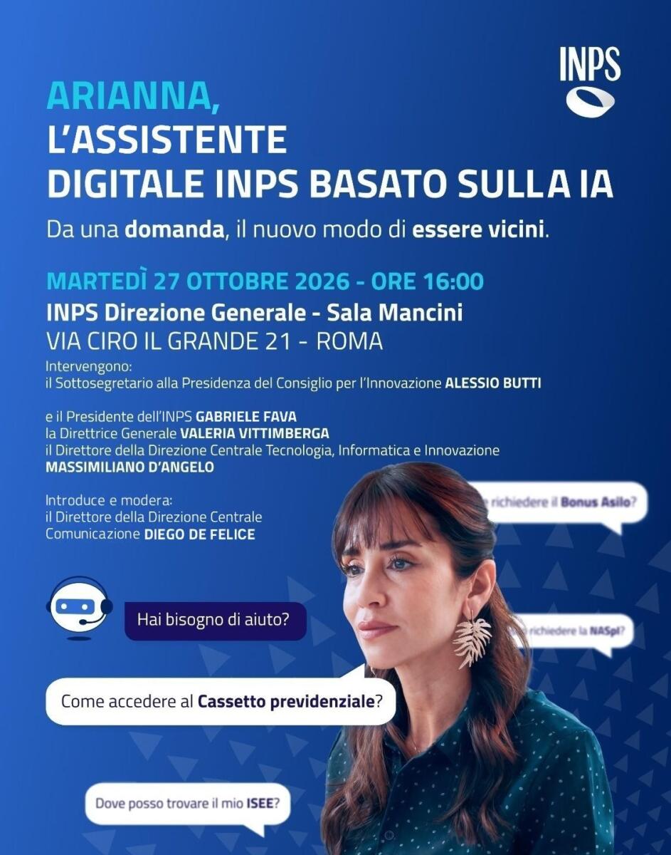 Presentazione di ARIANNA, l'assistente digitale dell'INPS