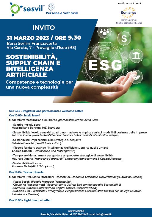 Sostenibilità, supply chain e intelligenza artificiale