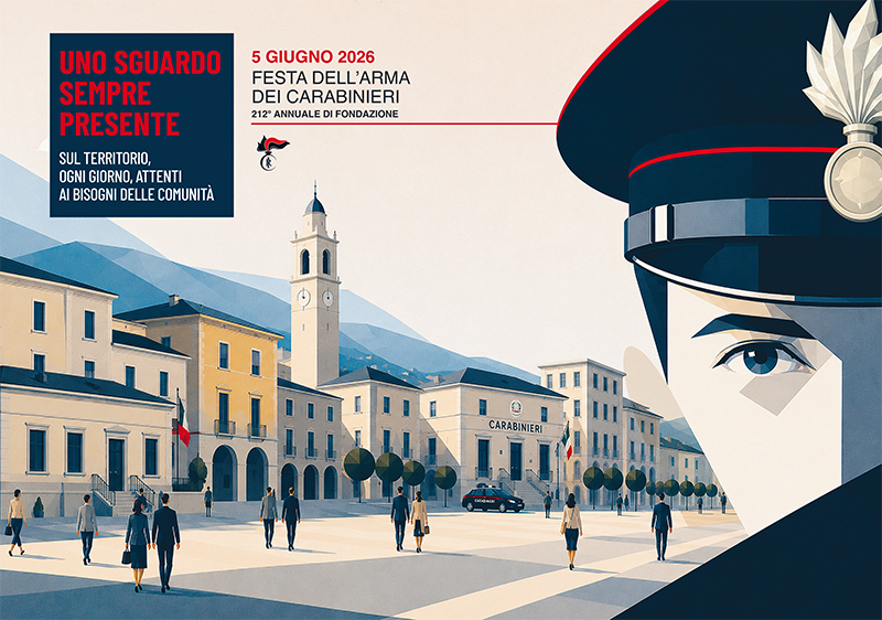 Cerimonia militare per il 212° anniversario di fondazione dell'Arma dei Carabinieri