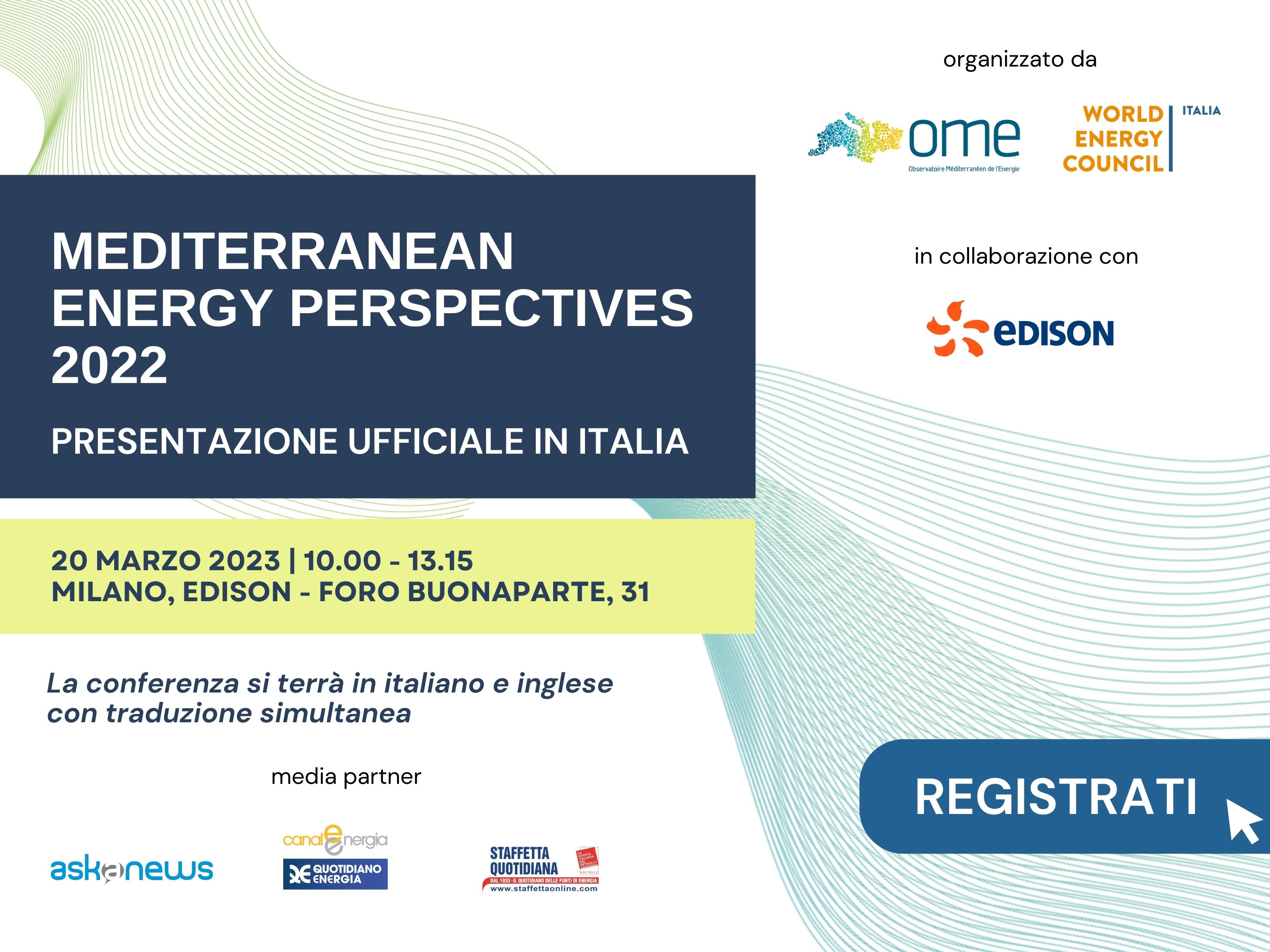 Mediterranean Energy Perspectives 2022