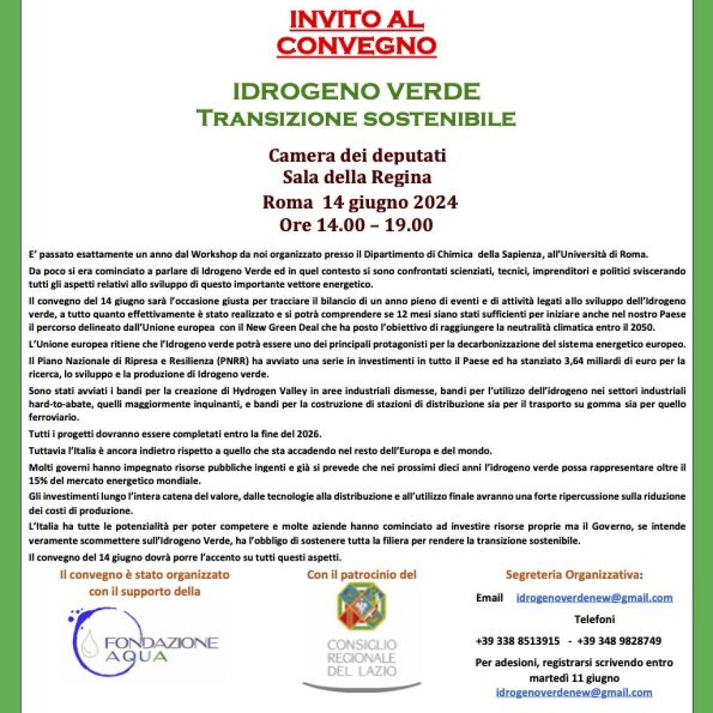 Idrogeno verde, transizione sostenibile