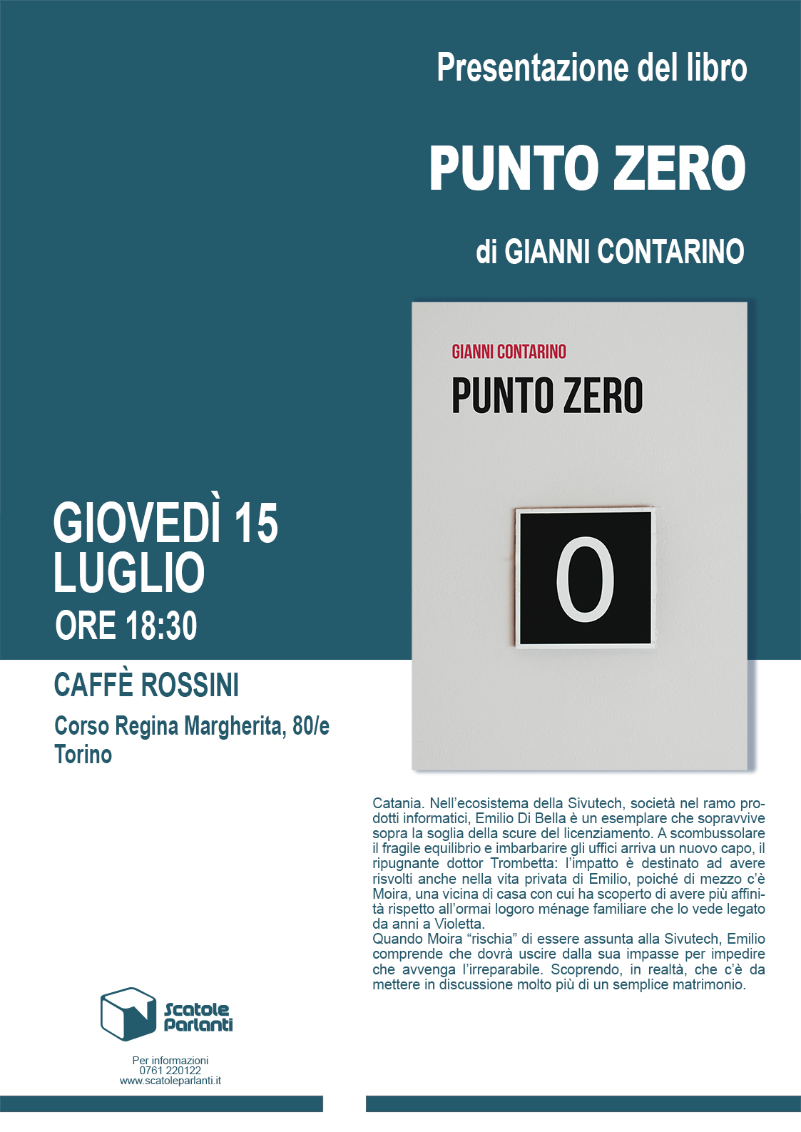 Presentazione del romanzo: "Punto zero" 