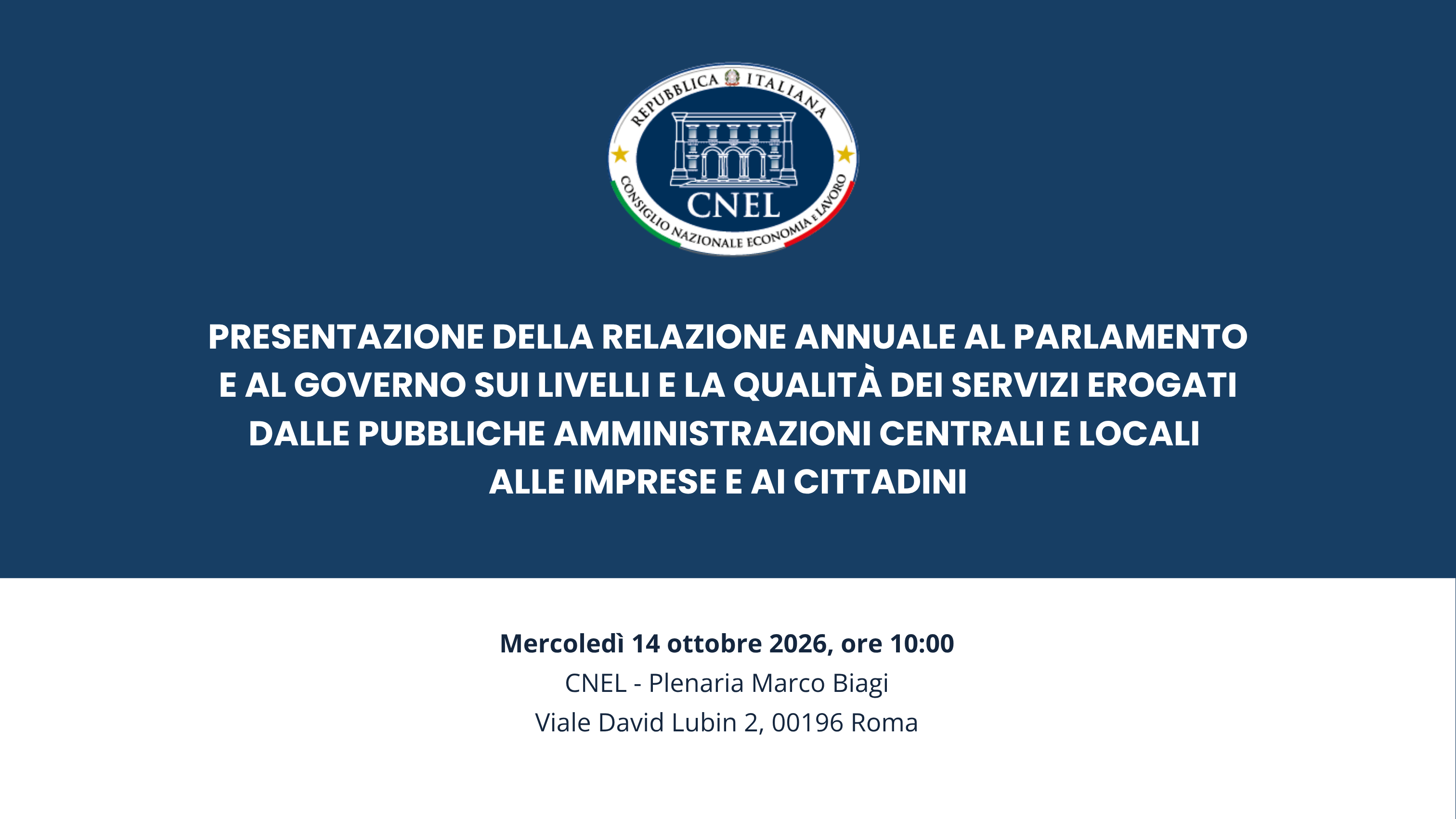 Relazione annuale CNEL sui livelli e la qualita dei servizi delle pubbliche amministrazioni