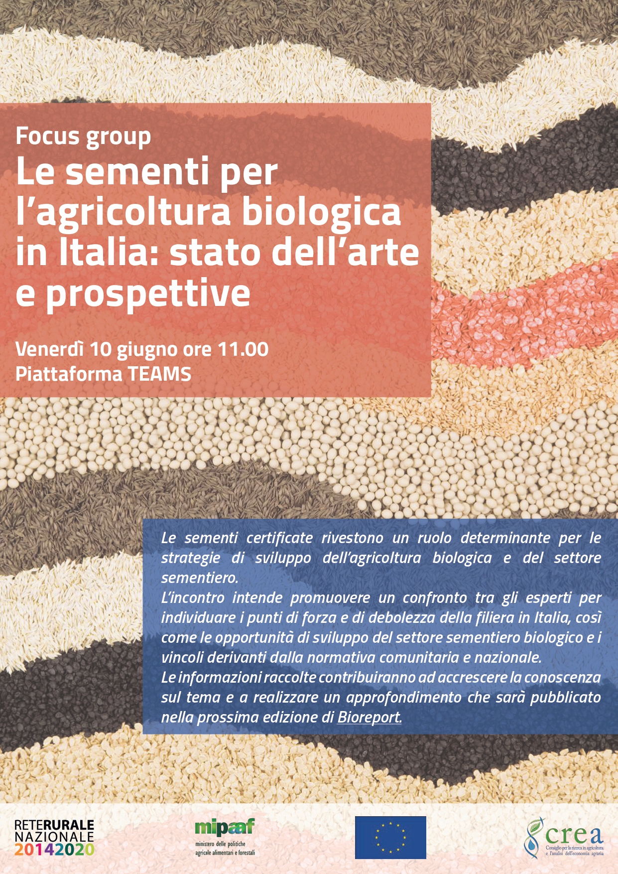 Le sementi per l'agricoltura biologica in Italia: stato dell'arte e prospettive