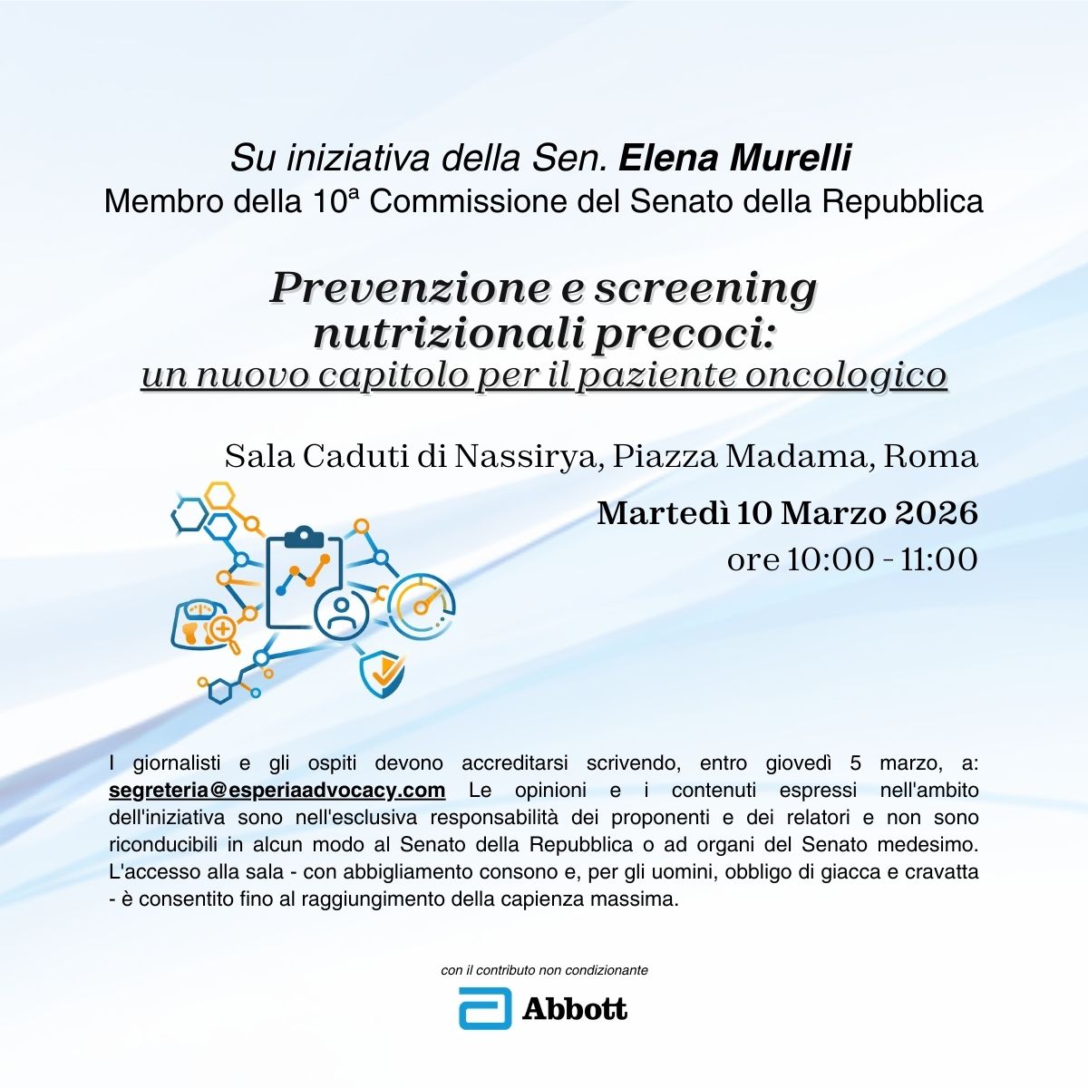 Prevenzione e screening nutrizionali precoci: un nuovo capitolo per il paziente oncologico