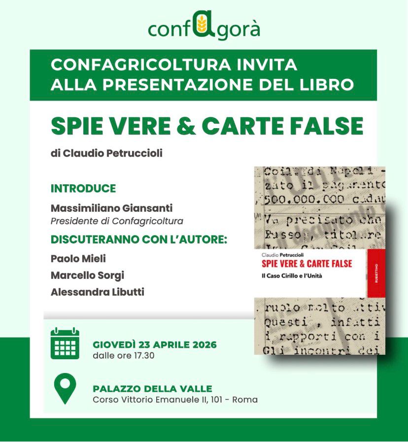 Presentazione del libro "Spie vere e carte false"