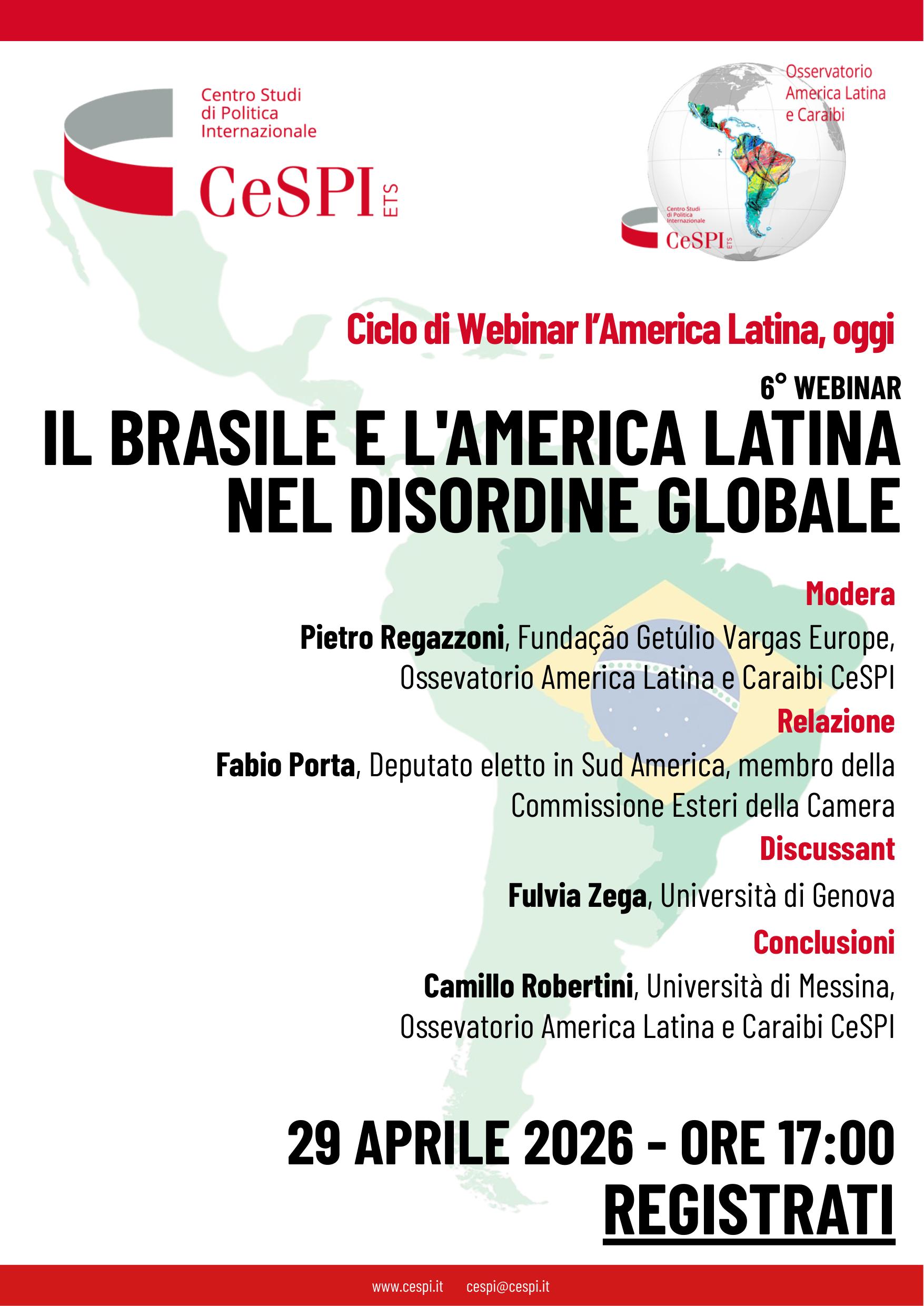 Il Brasile e l'america latina nel disordine globale