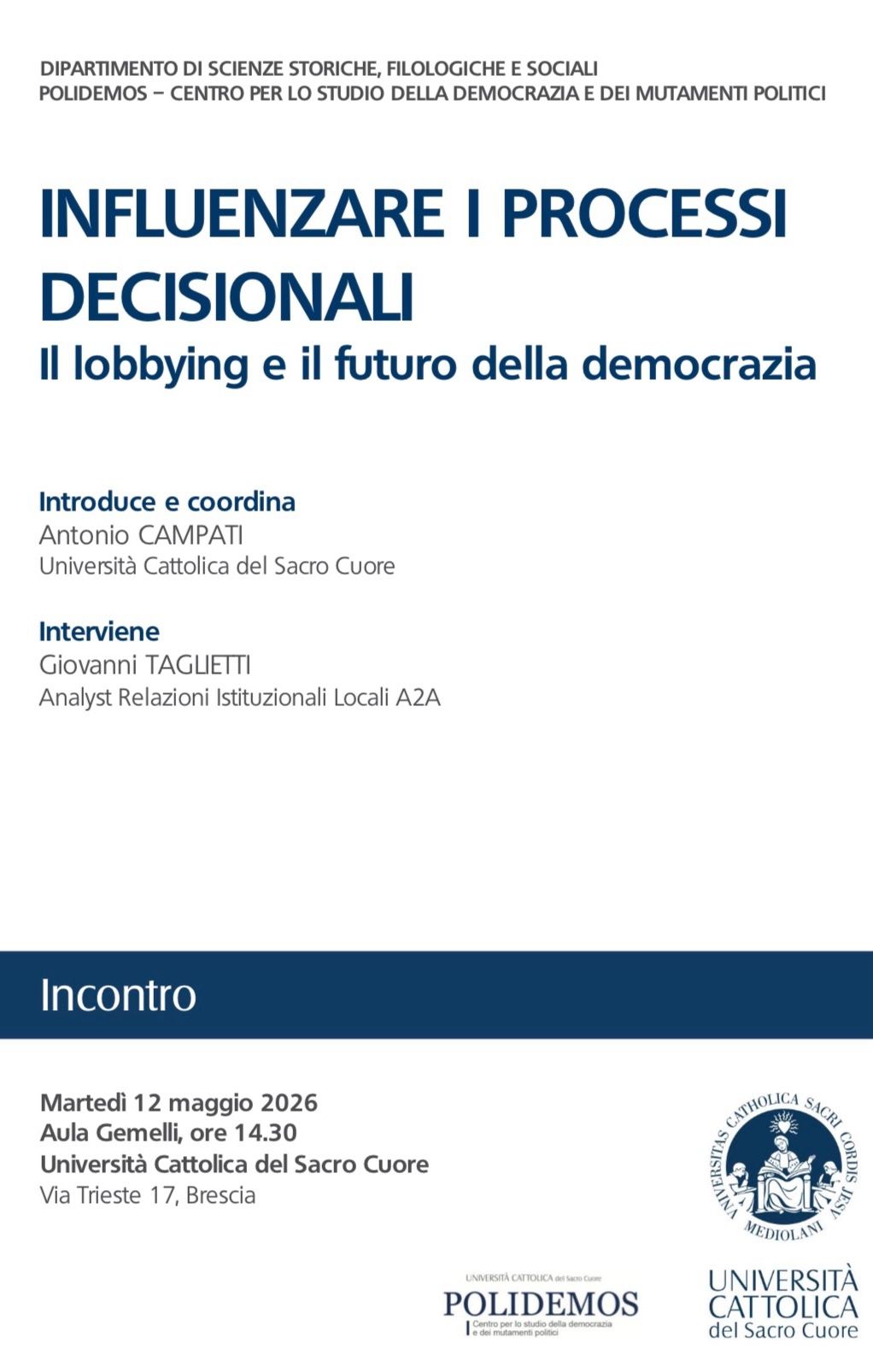 Influenzare i processi decisionali. Il lobbying e il futuro della democrazia