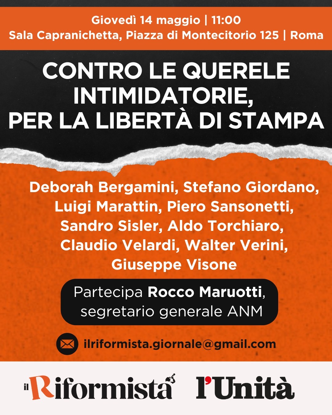 Contro le querele intimidatorie, per la libertà di stampa