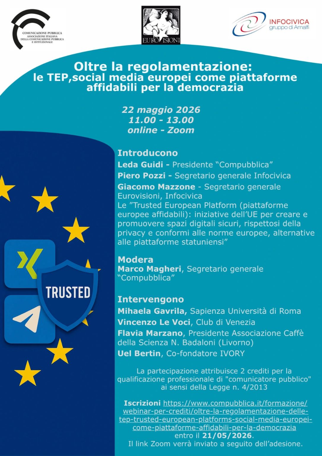 Oltre la regolamentazione: le TEP, social media europei come piattaforme affidabili per la democrazia