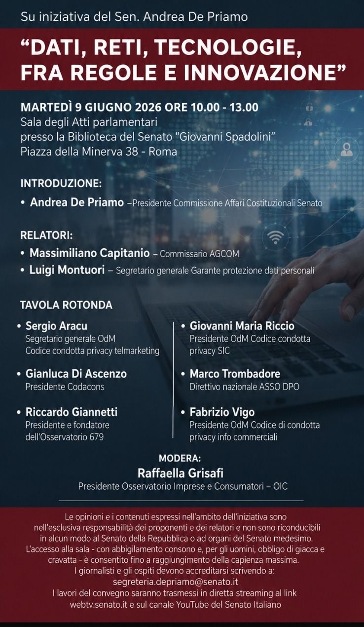 Dati, reti, tecnologie, fra regole e innovazione