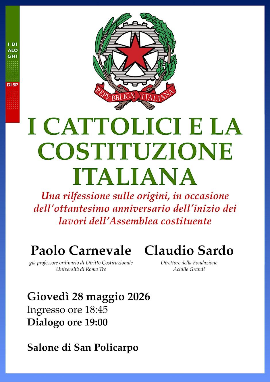 I cattolici e la costituzione italiana