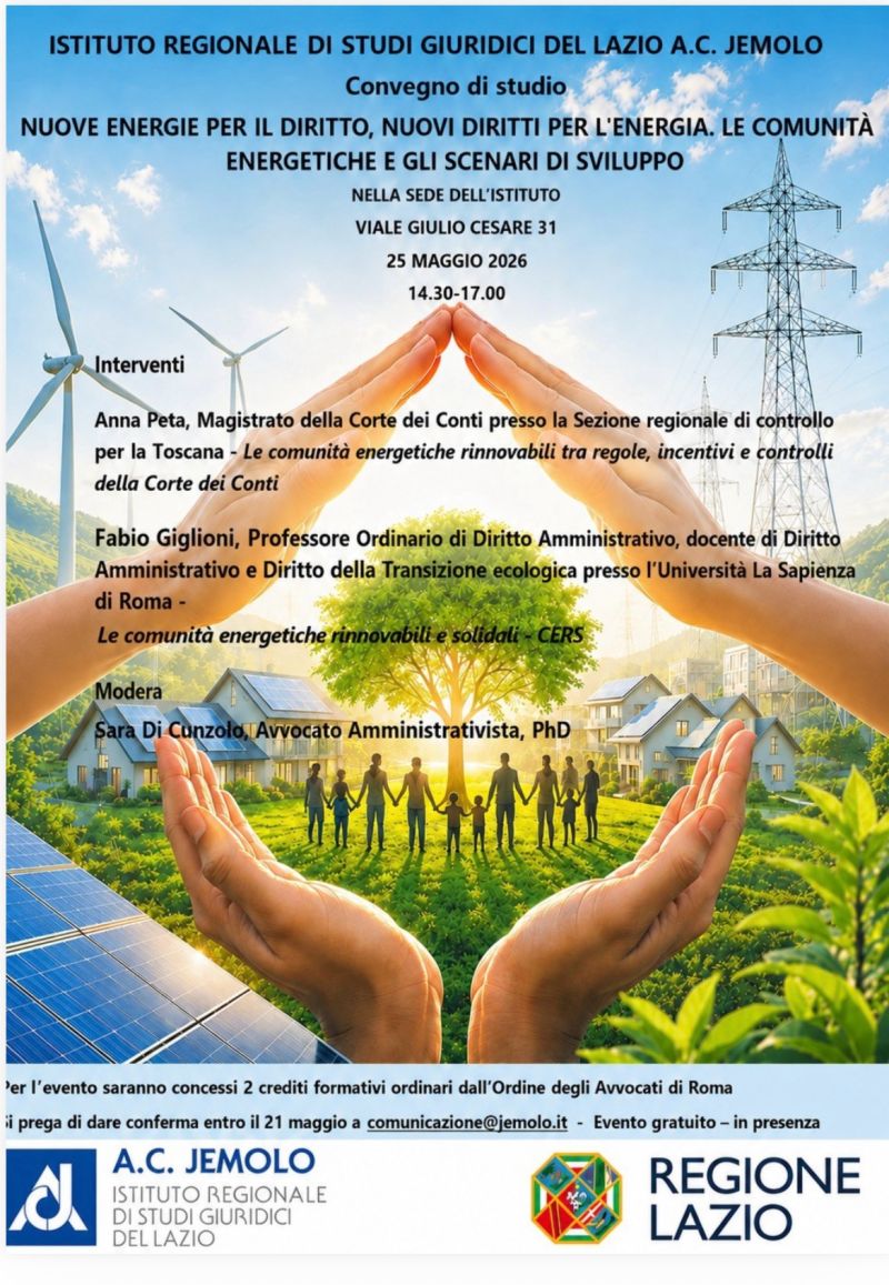 Nuove energie per il diritto, nuovi diritti per l'energia