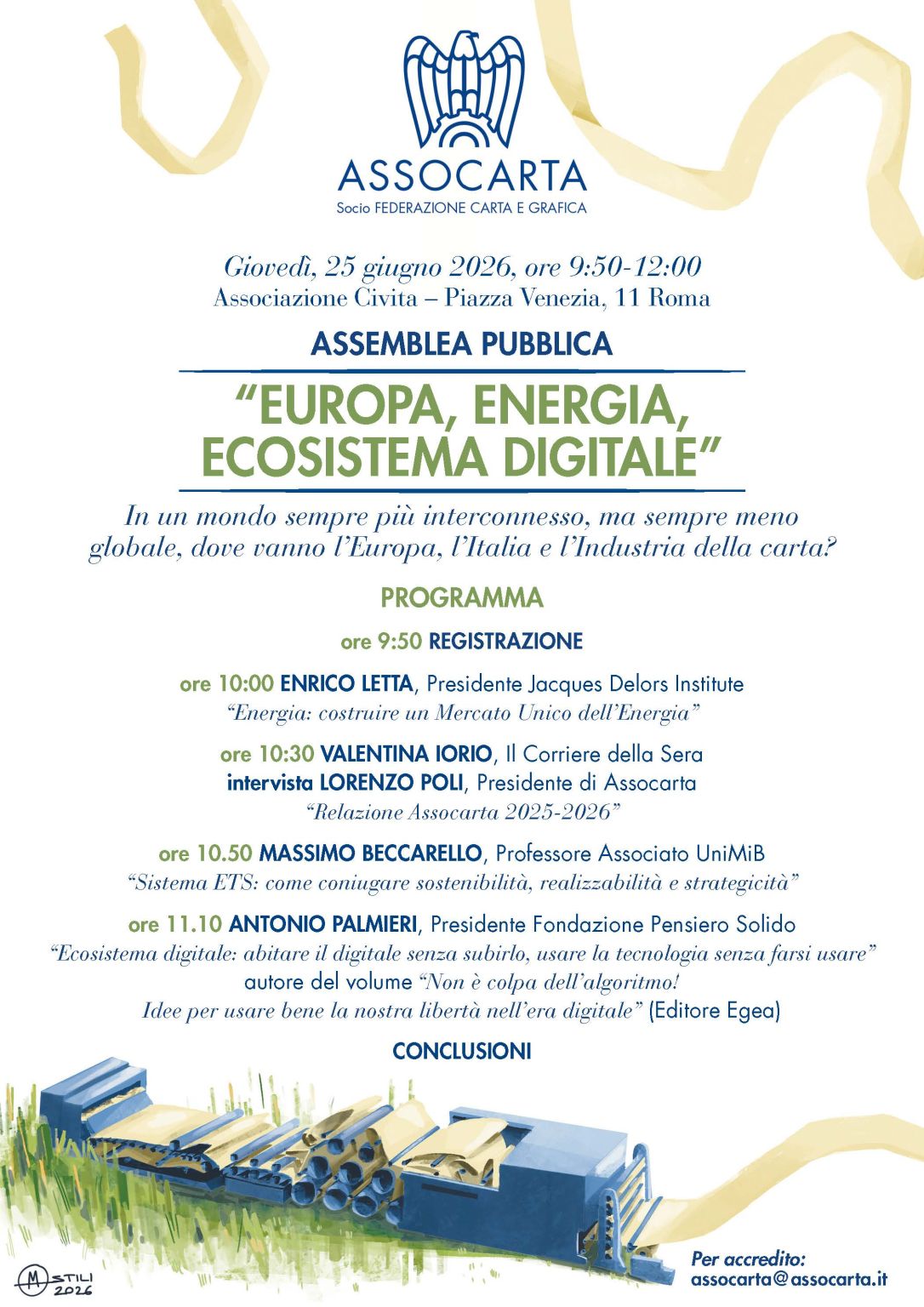 Assemblea pubblica Assocarta - Europa, energia, ecosistema digitale
