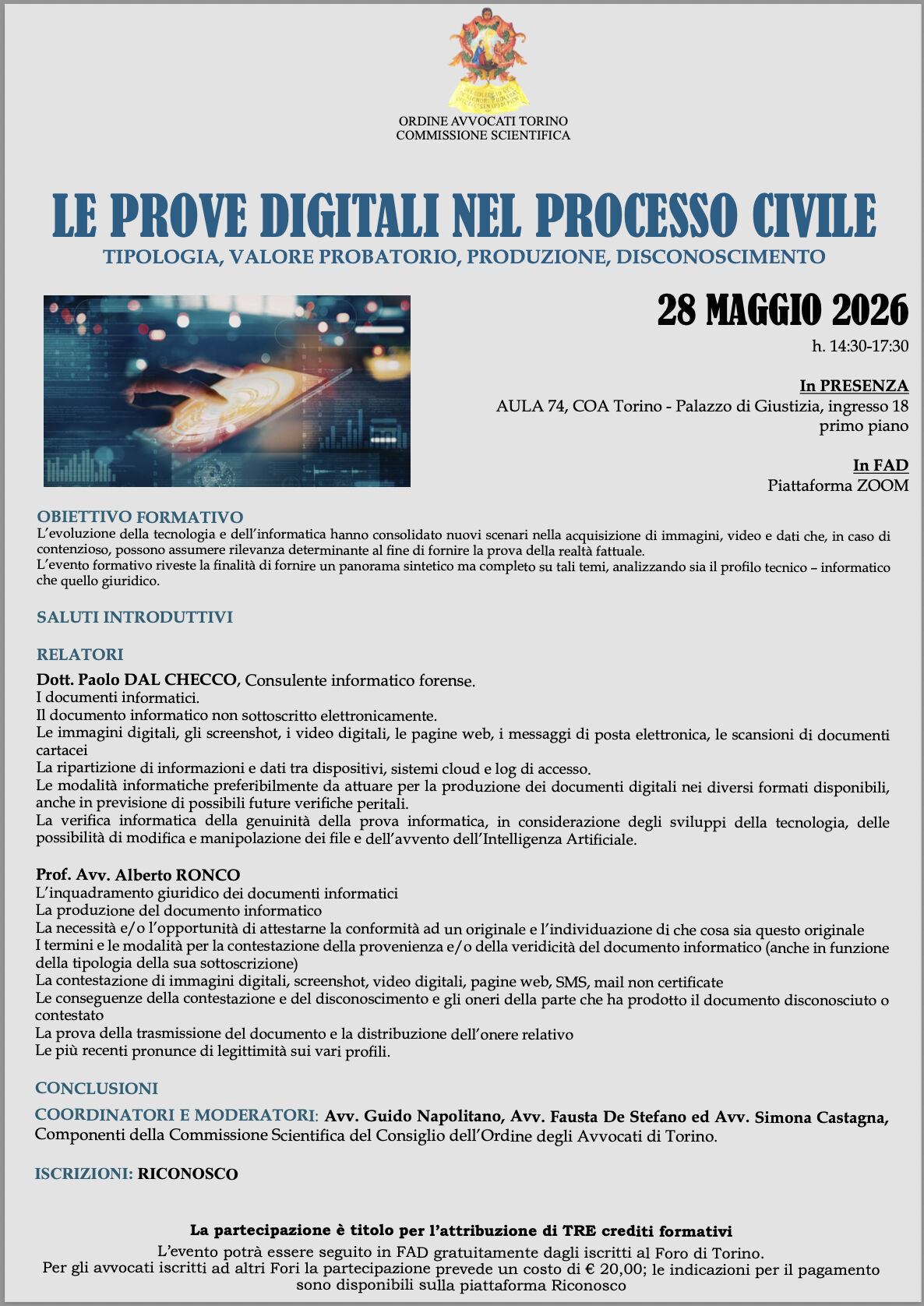 Le prove digitali nel processo civile