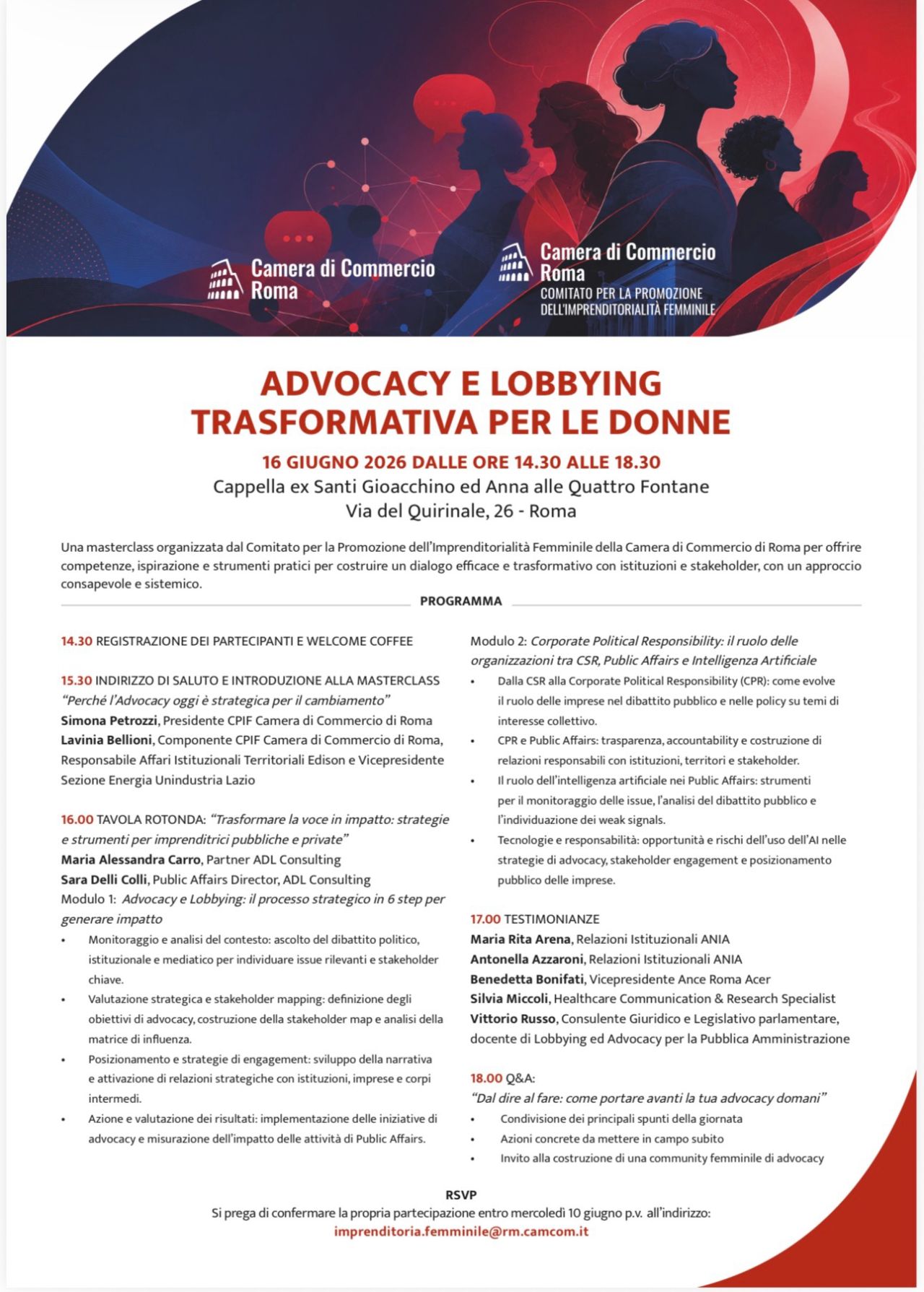 Advocacy e lobbying trasformativa per le donne