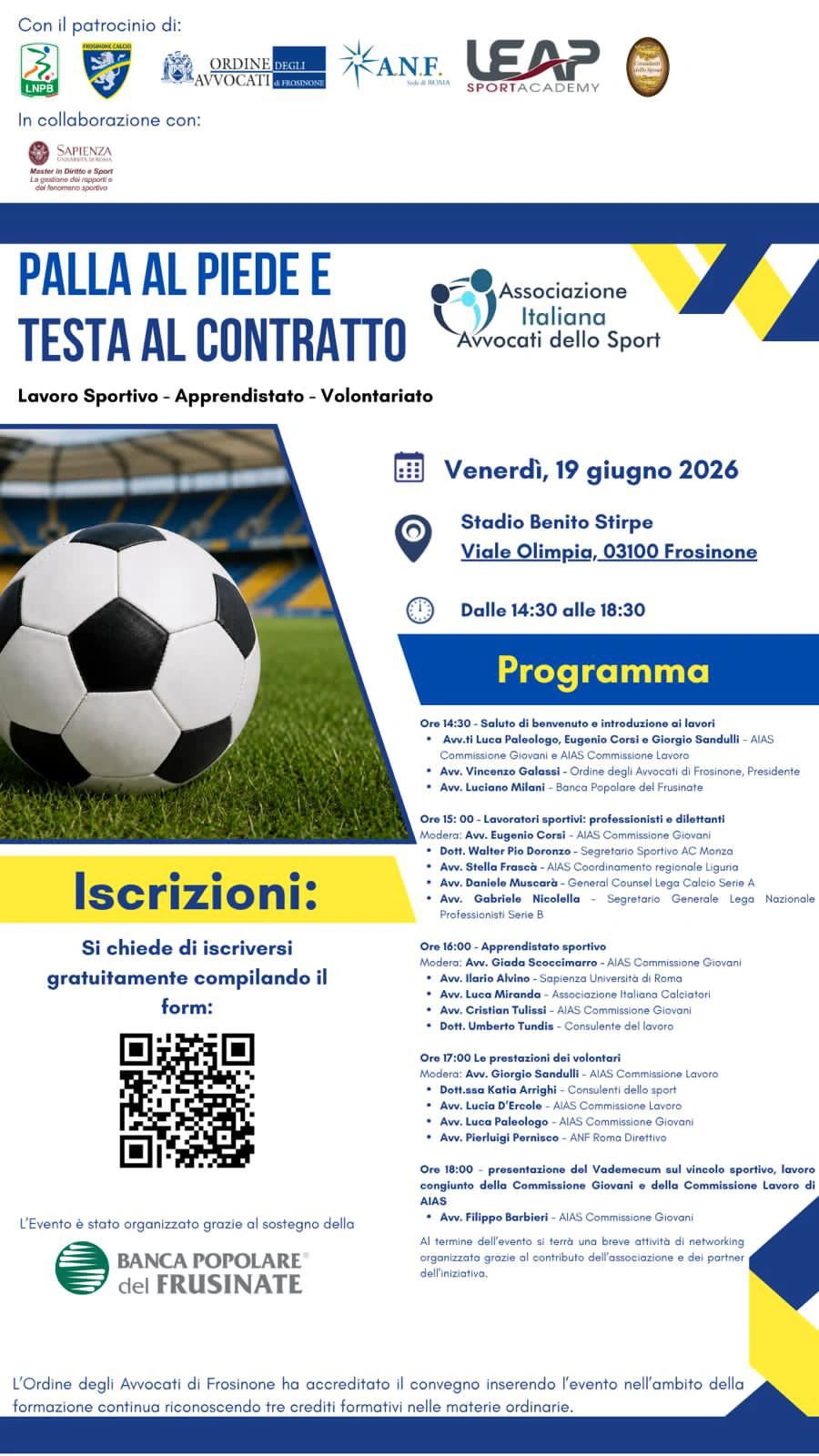 Palla al piede e testa al contratto