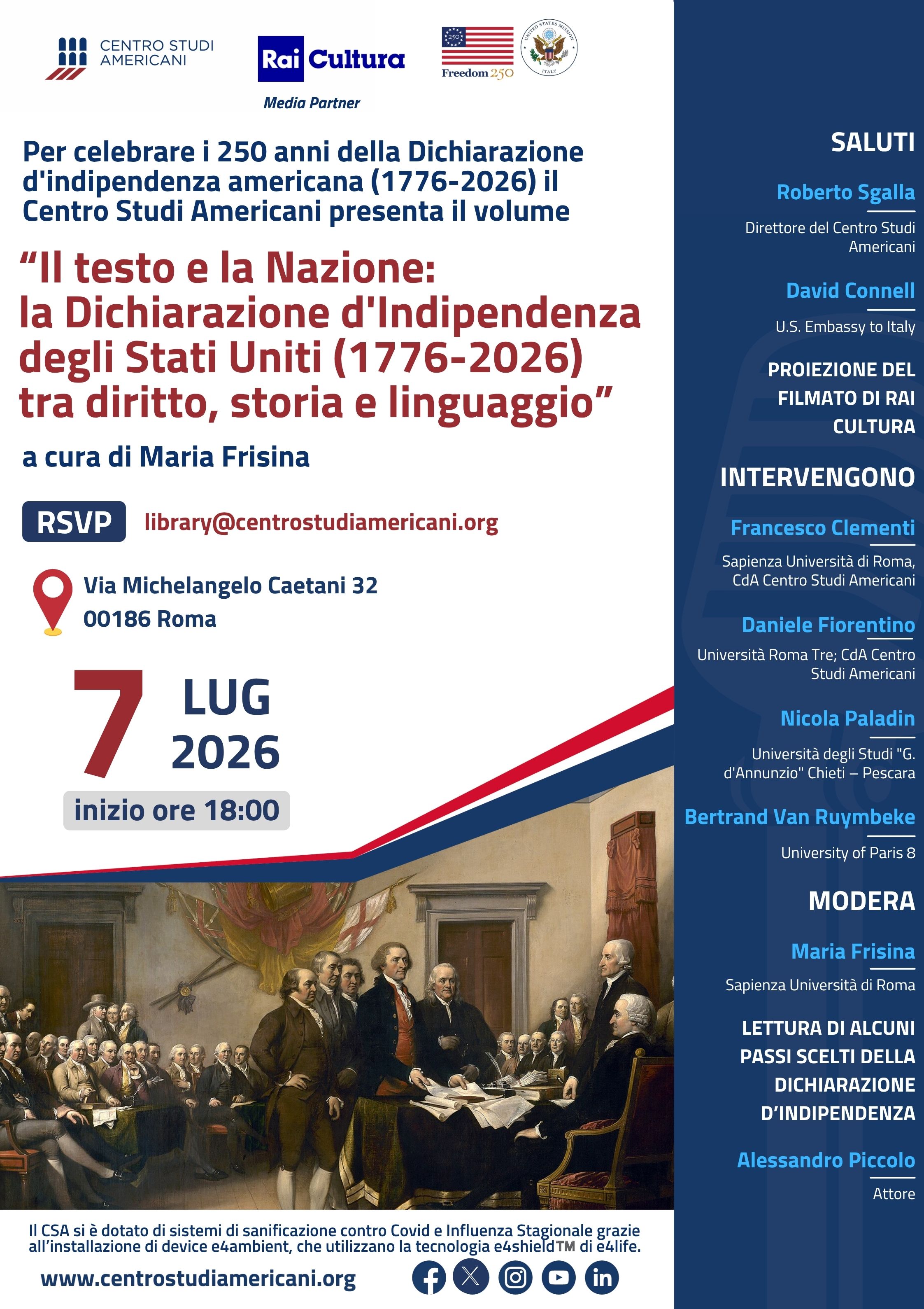 Il testo e la nazione: la dichiarazione d'indipendenza degli Stati Uniti (1776-2026)