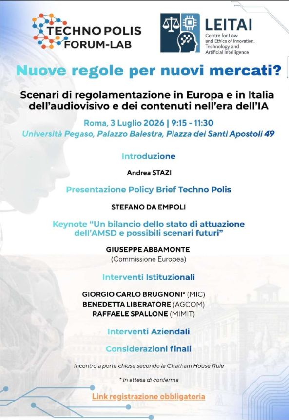 Nuove regole per nuovi mercati?. Scenari di regolamentazione in Europa e in Italia dell’audiovisivo e dei contenuti nell’era dell’IA