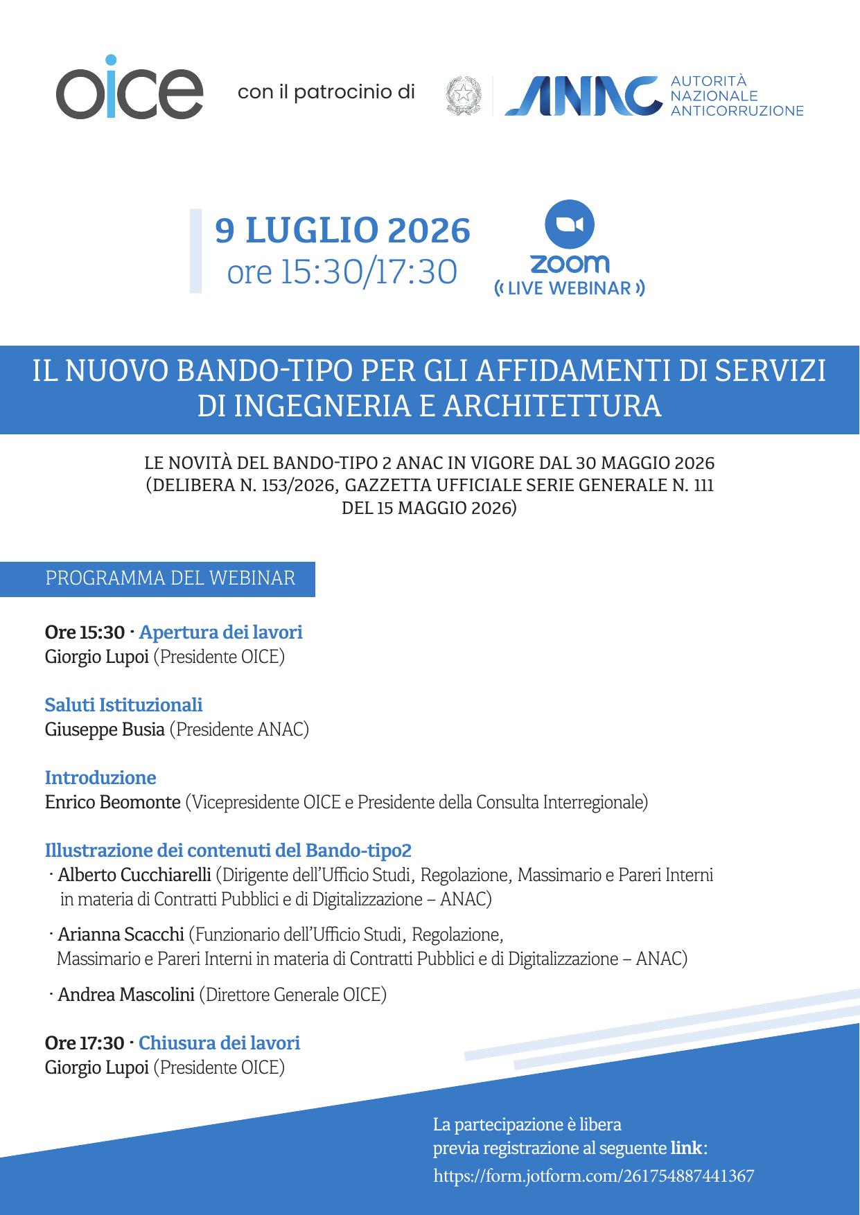 Il nuovo bando-tipo per gli affidamenti di servizi di ingegneria e architettura