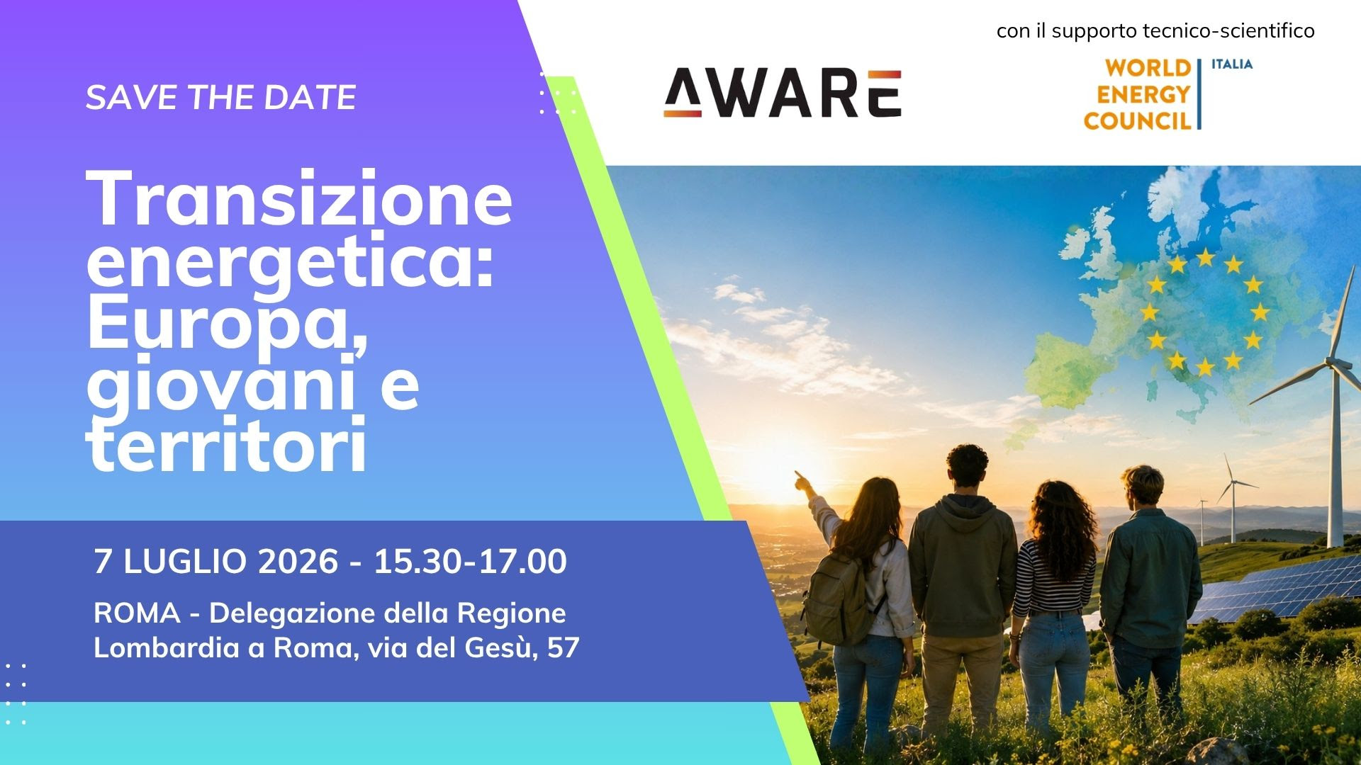 Transizione energetica: aware e wec italia promuovono il dialogo tra europa e territori