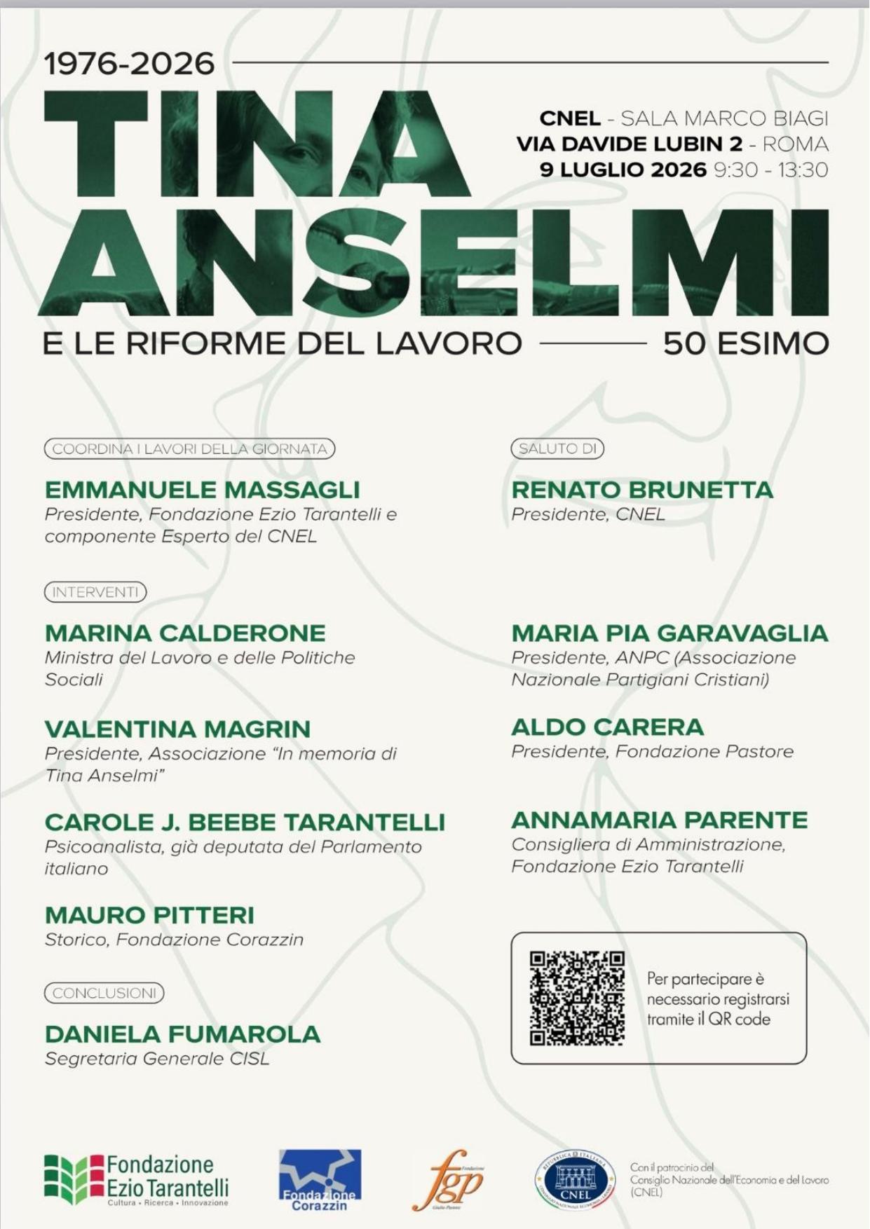 1976-2026: Tina Anselmi e le riforme del lavoro