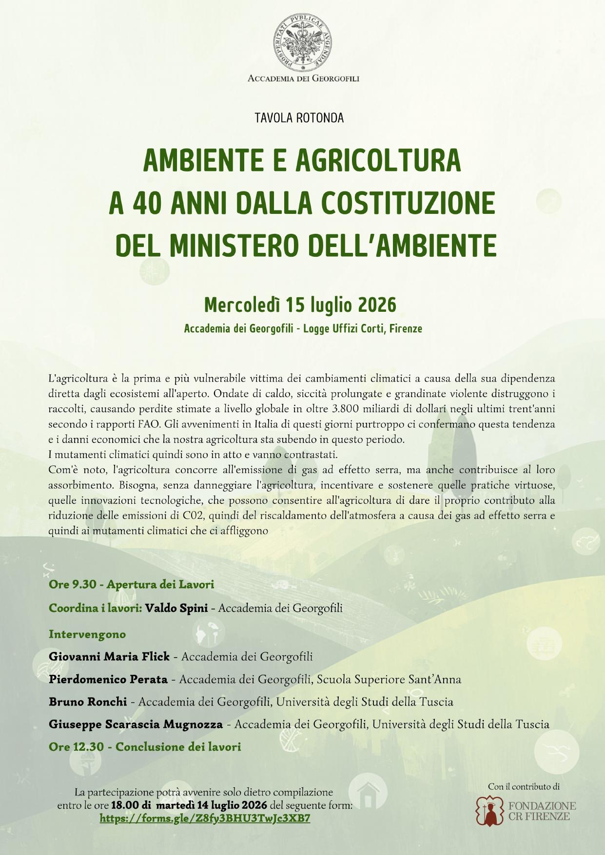 Ambiente e agricoltura a 40 anni dalla costituzione del ministero dell’ambiente