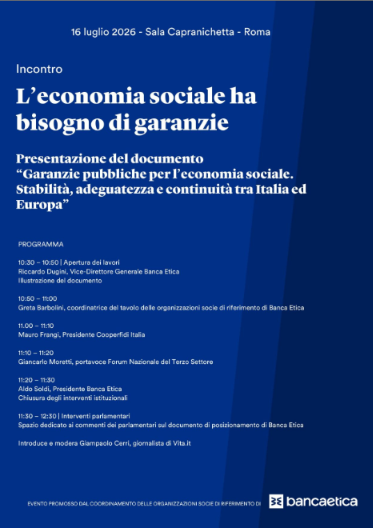 L’economia sociale ha bisogno di garanzie