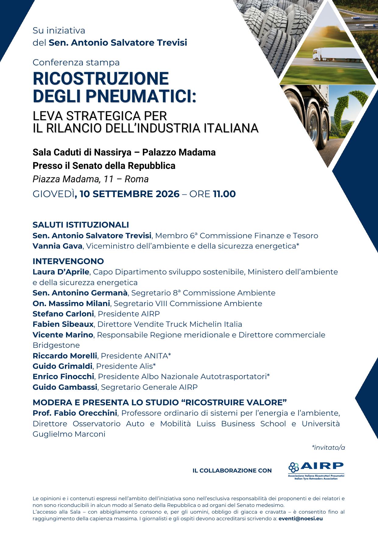 Ricostruzione degli pneumatici - Leva strategica per il rilancio dell'industria italiana