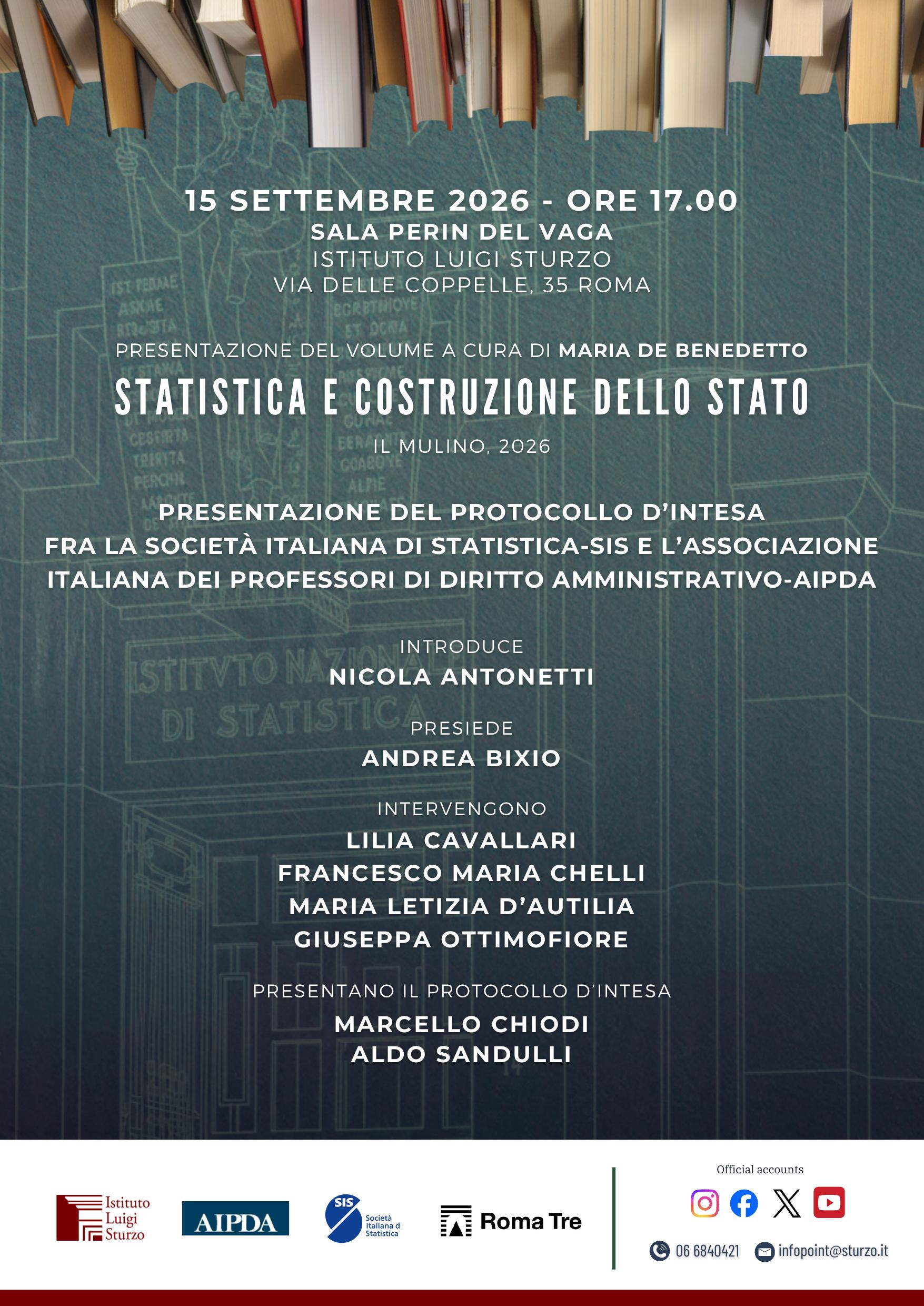 Presentazione del volume: "Statistica e costruzione dello Stato"