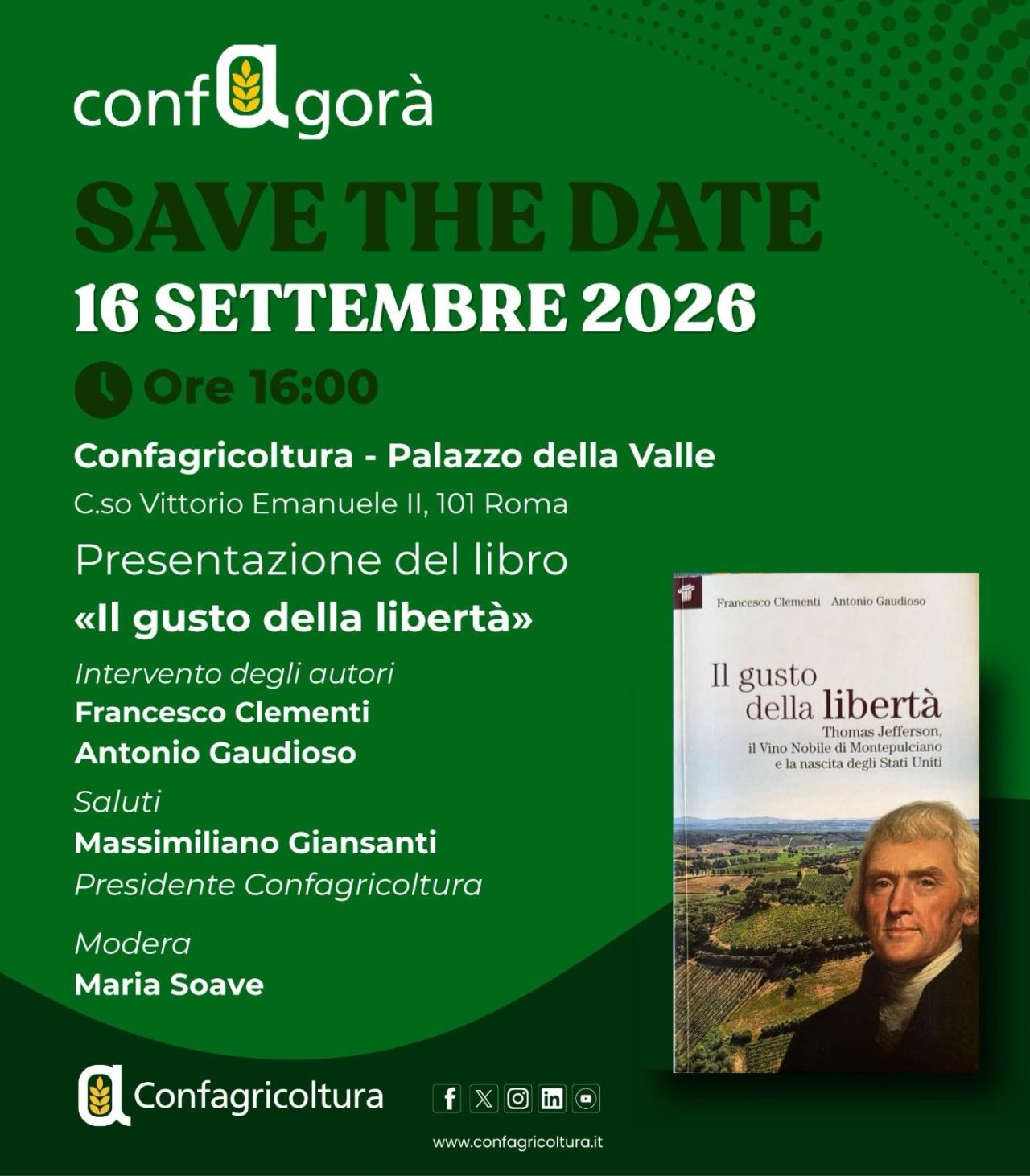 Presentazione del libro: "Il gusto della libertà"