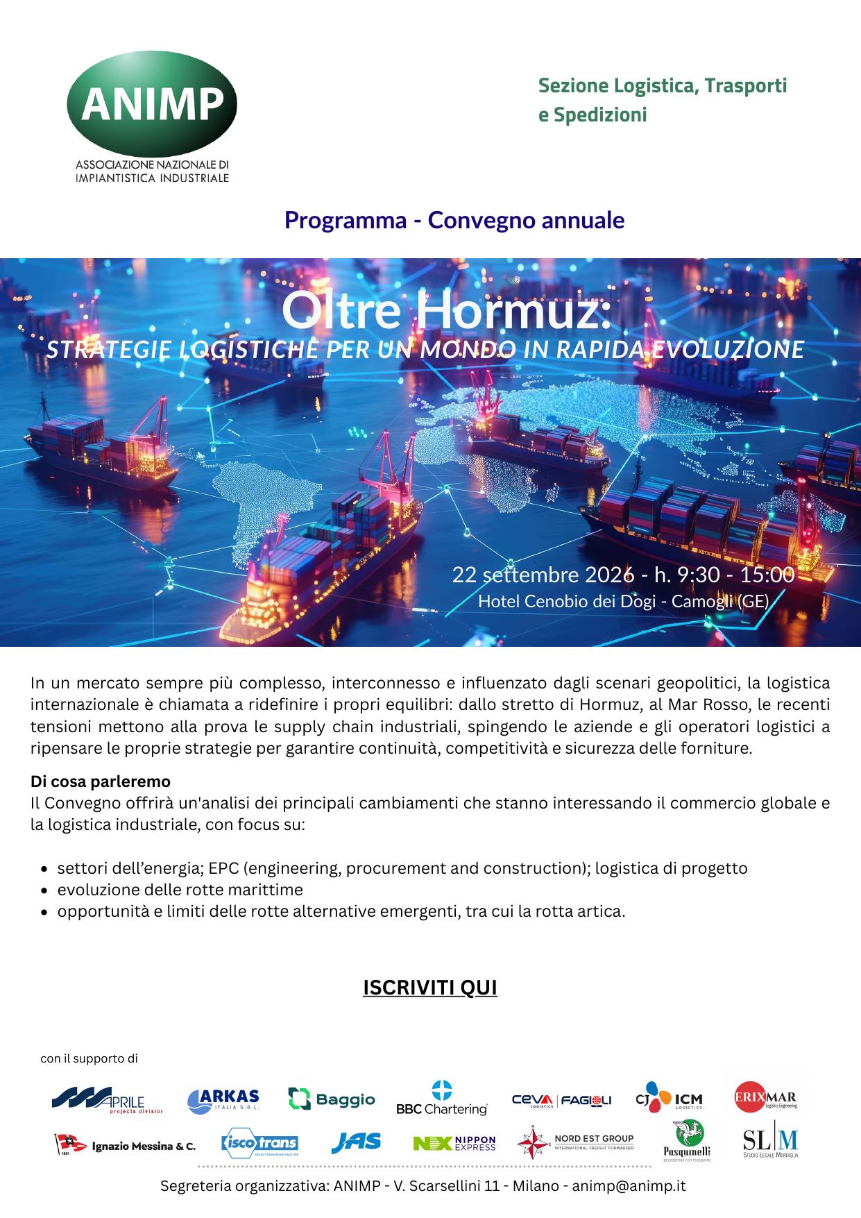 Oltre Hormuz - Strategie logistiche per un mondo in rapida evoluzione  