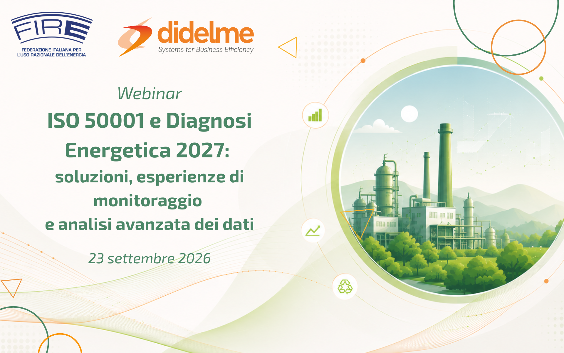 ISO 50001 e diagnosi energetica 2027: soluzioni, esperienze di monitoraggio e analisi avanzata dei dati