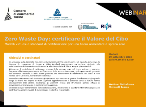Zero waste day: certificare il valore del cibo