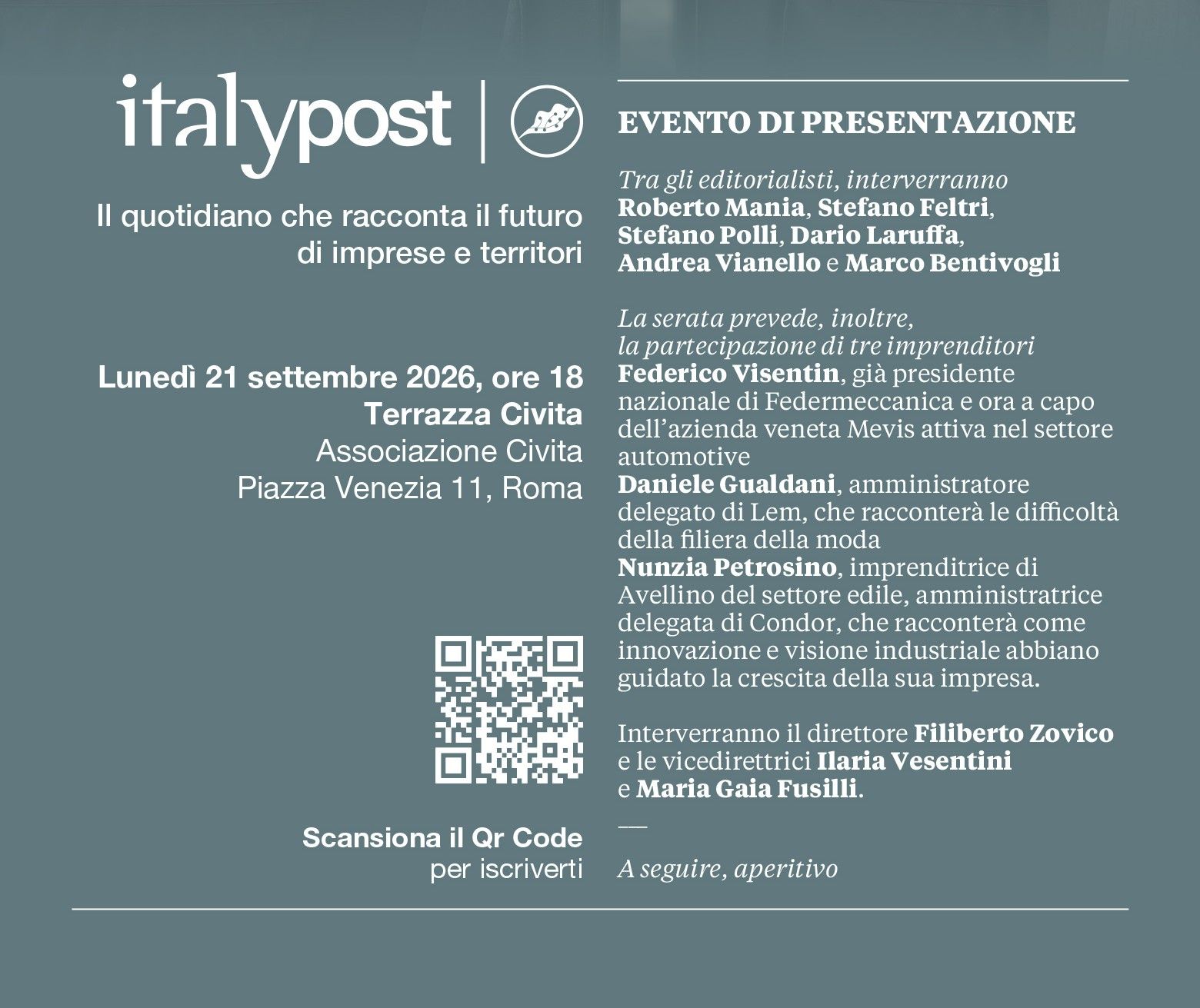 Evento di presentazione di Italypost