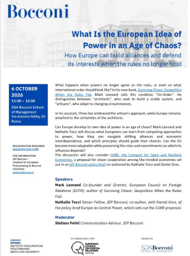 What is the european idea of power in an age of chaos?