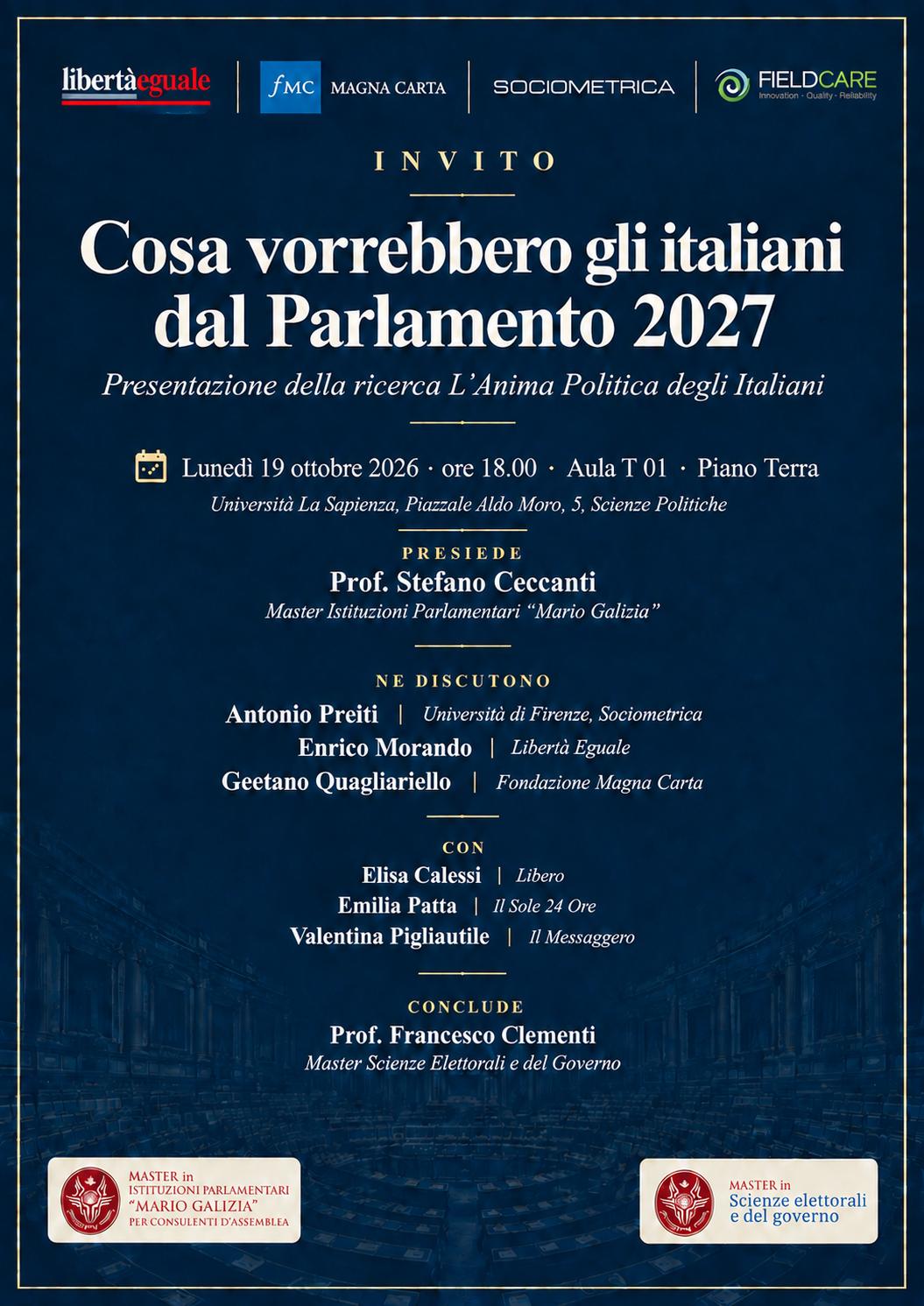 Cosa vorrebbero gli italiani dal Parlamento 2027