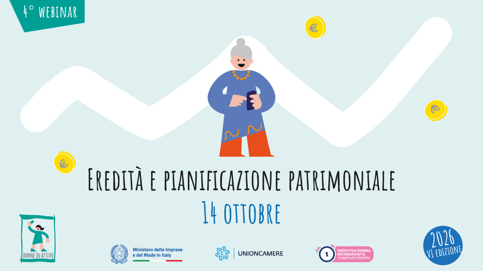 Educazione finanziaria al femminile: quarto webinar 2026 del progetto "donne in attivo"