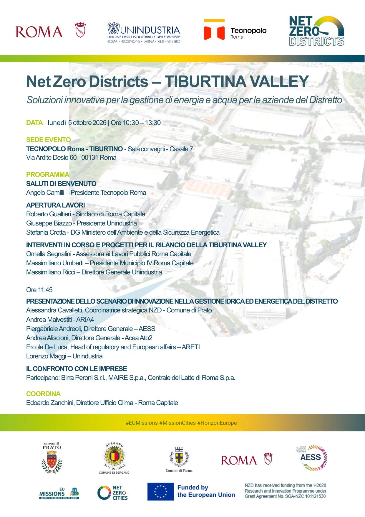 Net zero Districts – Tiburtina Valley