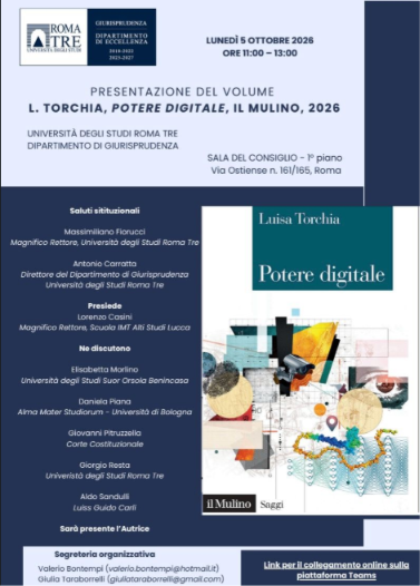 Presentazione del volume: "Potere digitale" di L. Torchia