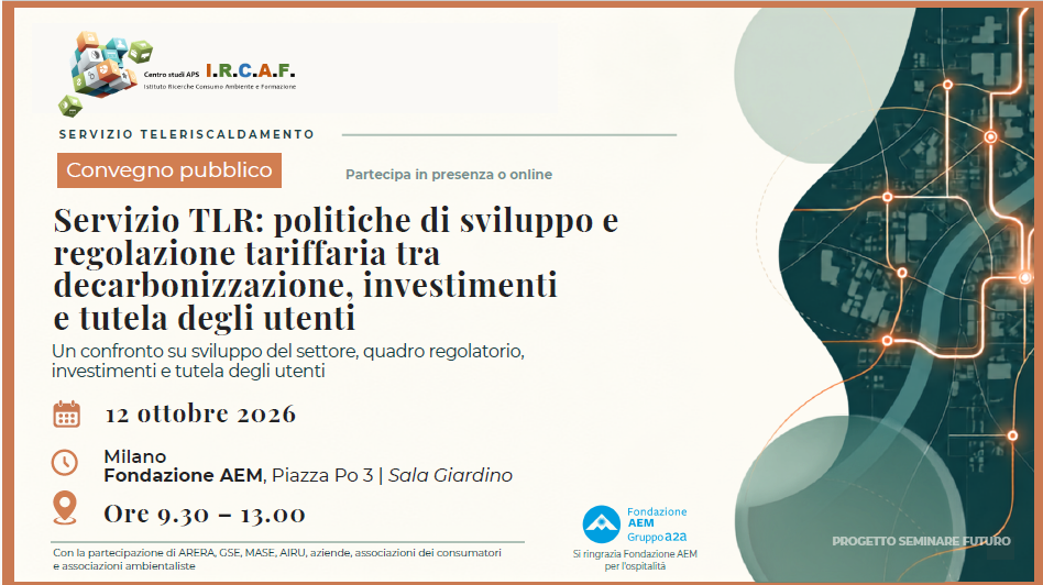 Servizio TLR: politiche di sviluppo e regolazione tariffaria tra decarbonizzazione, investimenti e tutela degli utenti