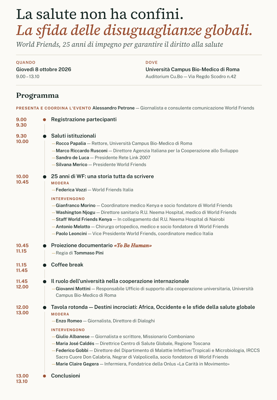 La salute non ha confini. la sfida delle disuguaglianze globali