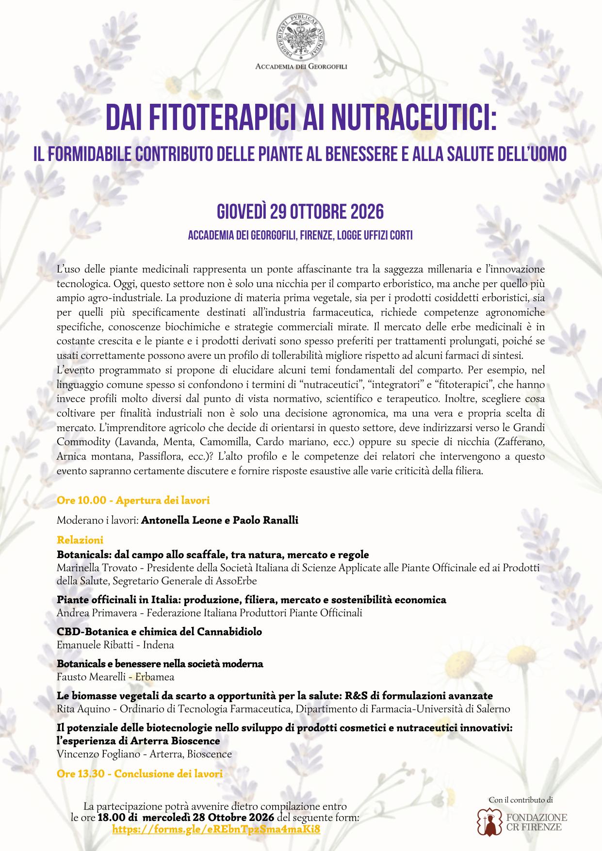 Dai fitoterapici ai nutraceutici: il formidabile contributo delle piante al benessere e alla salute dell’uomo