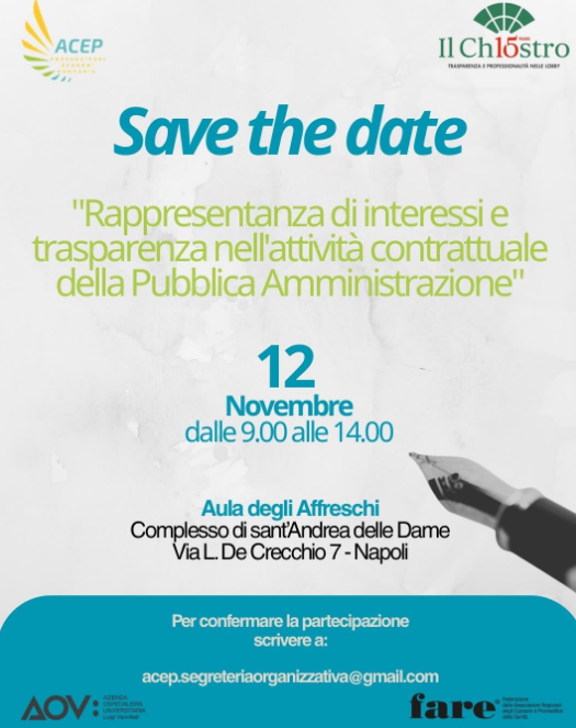 Rappresentanza di interessi e trasparenza nell'attività contrattuale della pubblica amministrazione