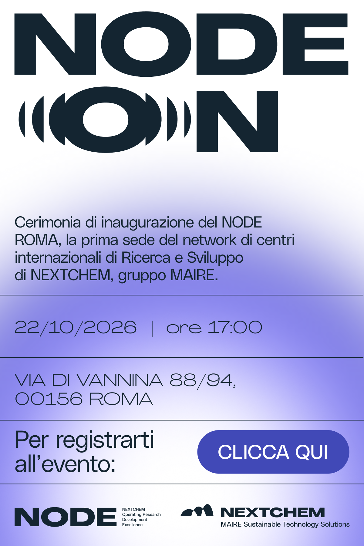 Cerimonia di inaugurazione del NODE Roma  