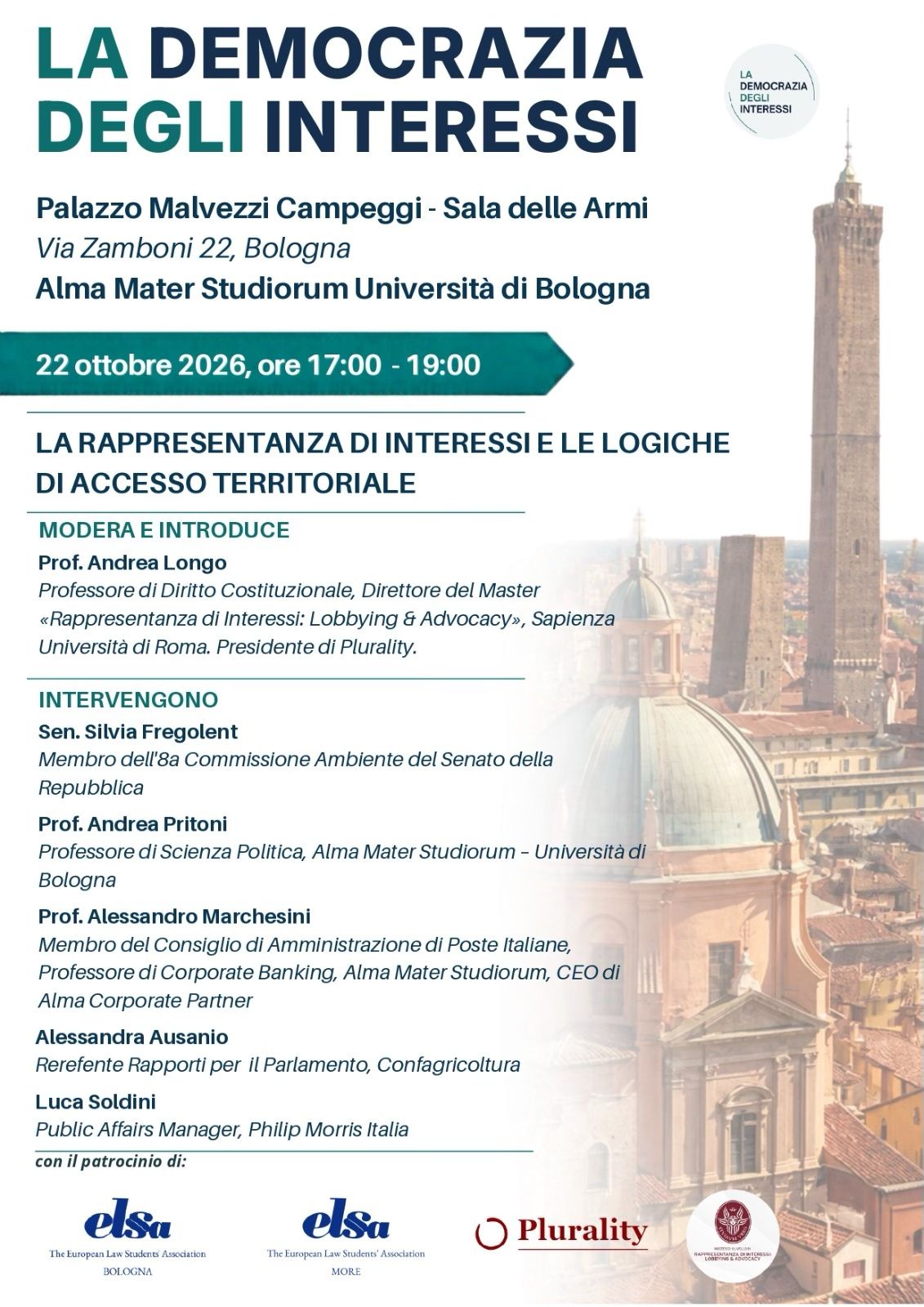 La Democrazia degli Interessi - la rappresentanza di interessi e le logiche di accesso territoriale