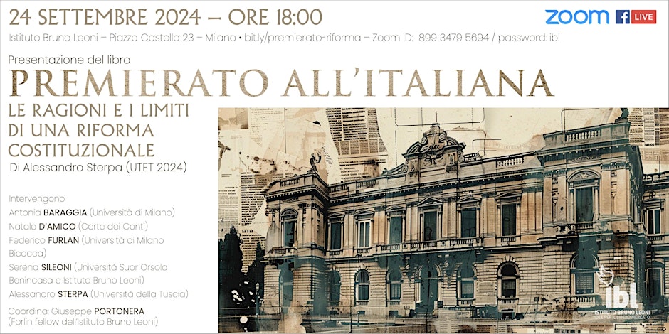 Premierato all&rsquo;italiana